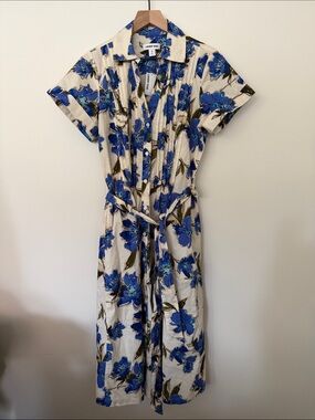 Poplin Pintuck Detail Shirt Dress